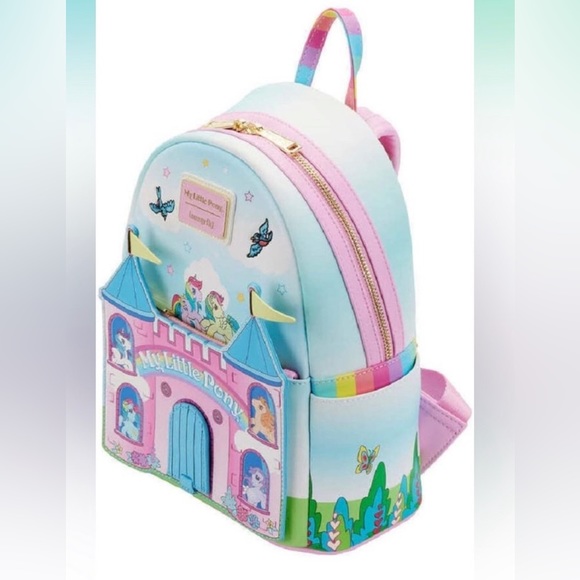 NWT Loungefly My Little Pony Castle with Drawbridge mini backpack - Picture 2 of 6